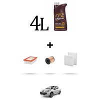 Hoffcar Wartungsset 4 Filter Und 4L ÖL FüR Peugeot 207 1.6 16V Turbo 115KW