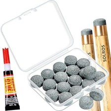 Billiard Pool Cue Tips - Pool Cue Stick Tips Replacement Repair Kit 13mm - 25Pcs