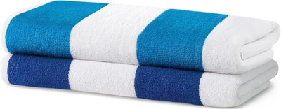 #ad Large Beach Towels 30x60 2 Pack Terry Striped Quick Drying 100% Cotton $29.71