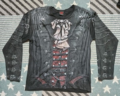 Spiral Direct Langarm Shirt Bedruckt Goth Style Schwarz XXL
