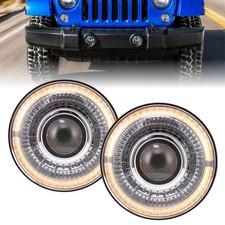 For 1997-2018 Jeep Wrangler Jk 7 Round Led Headlight Assembly Lhrh Side Chrome For 1997-2018 Jeep Wrangler Jk 7 Round Led Headlight Assembly Lhrh Side Chrome