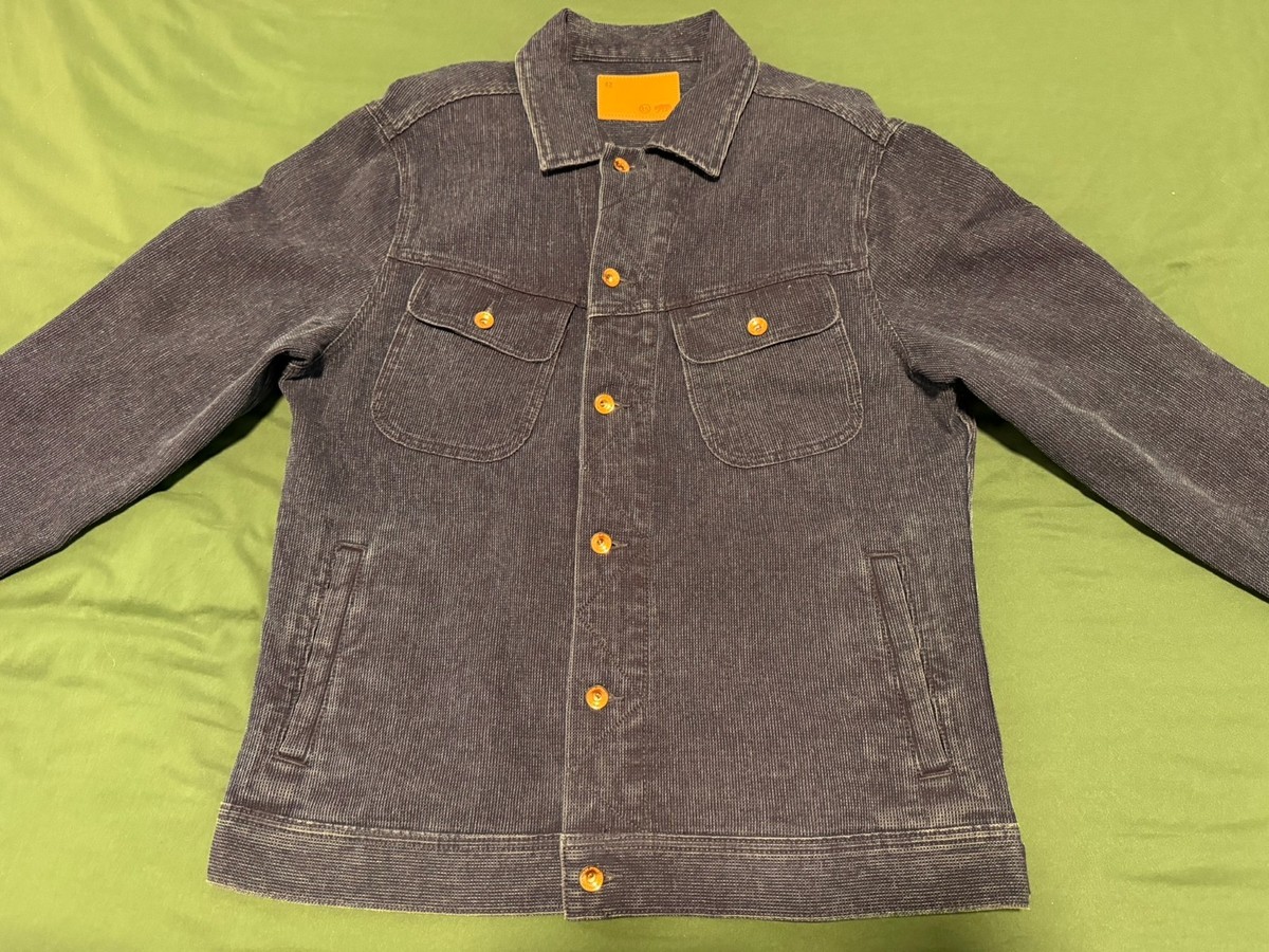 Taylor Stitch The Long Haul Jacket in Rinsed Indigo Waffle Size 42 