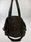 Jerome Dreyfuss Tote Bag Womens Large Green Leather Buckle Snap Pockets Shoulder