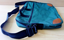 Consegna gratuita: borsa da viaggio in tela verde e marrone per documenti laptop conferenza