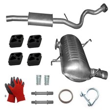 Komplett Auspuff 2tlg.+Anbausatz für BMW 3 E91 Touring 318 i Kombi 129PS