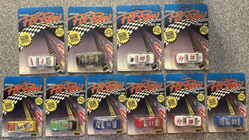 1992 Pit Row Stock Car Die Cast Replica Cars Lot Of 10 In Original Packaging!