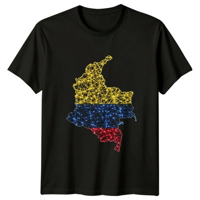 Kolumbien Flagge Karte T-Shirt Kolumbien Erbe Reise Geschenk für Sie und Ihn