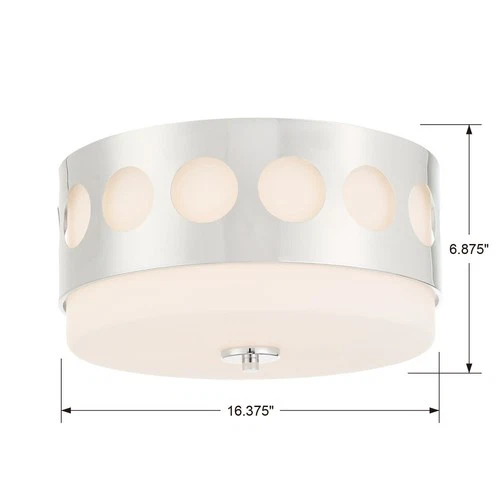 Crystorama Lighting Group KIR-B8100 Kirby 2 Light 13"W Flush - Black - Picture 3 of 12