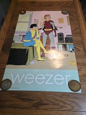 RARE Vintage Weezer "Cartoon Superheroes" promotional poster/Adrian Tomine/22&times;34