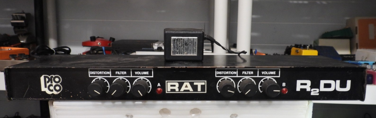 Vintage ProCo RAT R2DU Dual Rat Rack Distortion Effects Unit LM308 IC's Original