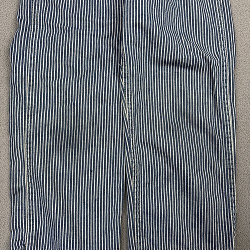 Vtg 70s OshKosh B'Gosh Blue Hickory Striped Sanforized Coveralls Youth 21”W 17”L - Picture 5 of 16