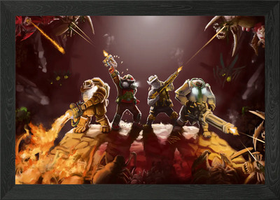 Deep Rock Galactic Framed Wall Art Poster Canvas Print Picture