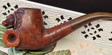 ​ Vintage  Vincent "Fait Main" Hand-Carved Briar Pipe – Dog/Hunting Motif