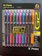 PILOT G2 Premium Gel Pens - Fine Point 10 pack Assorted Colors