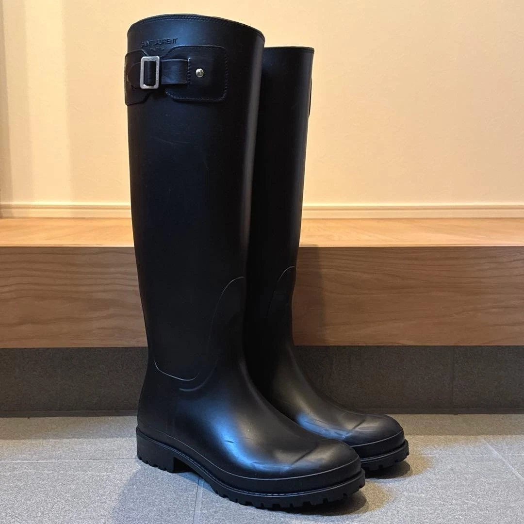 【Saint Laurent】長靴、レインブーツ Saint Laurent Women's Rain Boot Black for sale | eBay