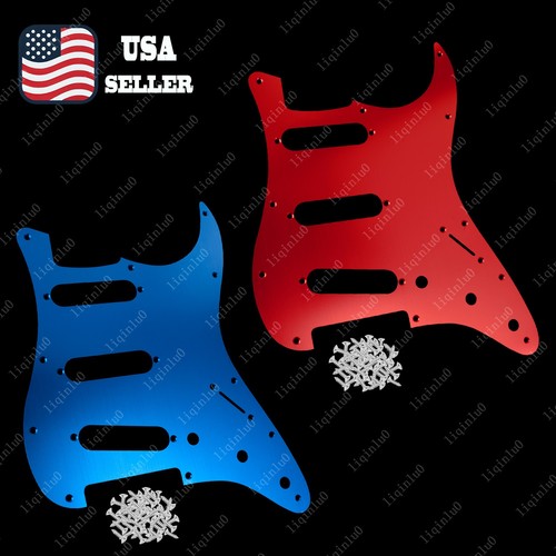 Jewel Blue Anodized Aluminum SSS Strat Pickguard- Fits Fender