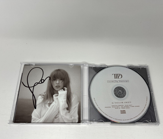 Taylor Swift Hand Signed Autograph CD The Tortured Poets Department TTPD #1
