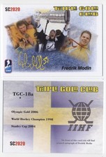 2020 SC2020 Triple Gold Club Fredrik Modin printed autograph