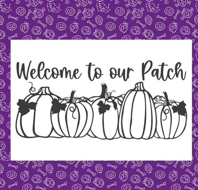 KÜRBIS PATCH, SILHOUETTE VINYL AUFKLEBER, HALLOWEEN, HERBST THANKSGIVING 8''