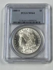1880 S Morgan Silver Dollar PCGS MS64 Certified Frosty Luster
