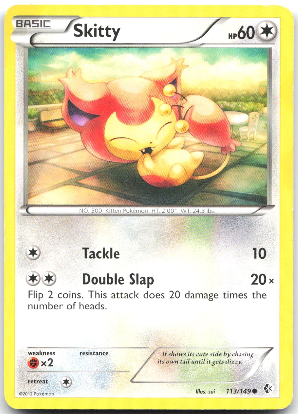 Skitty 113/149 Common Boundaries Crossed Pokemon Lightly Played