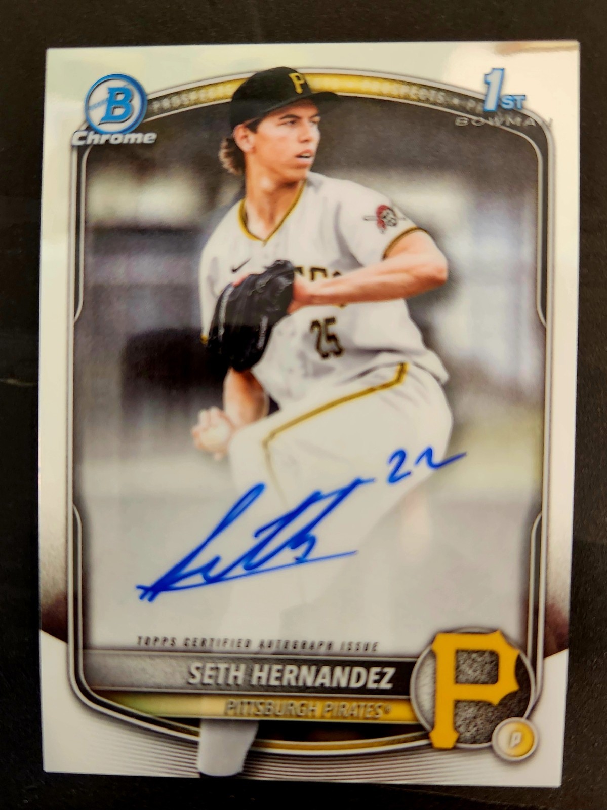 2025 Bowman Draft - Chrome Prospect Autographs Seth Hernandez #CPA-SH (AU, RC)