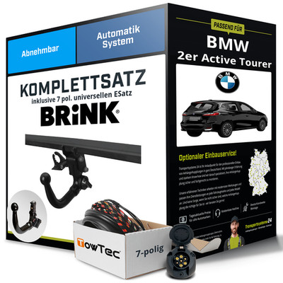 Anhängerkupplung BRINK abnehmbar für BMW 2er Active Tourer +E-Satz AHK NEU ABE