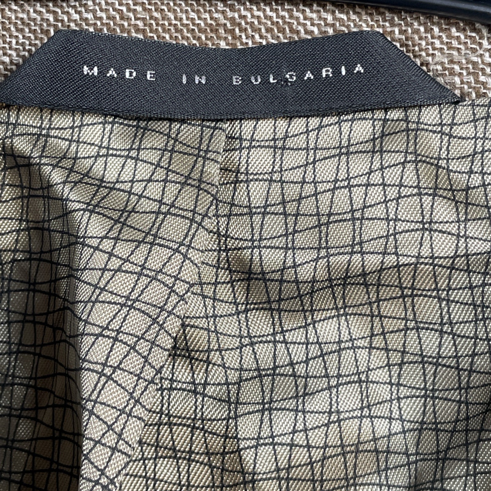 Hugo Boss "THE KEYS12” Mens 56 Tan Check Jacket Sport Coat Blazer Wool/Linen thumbnail 9