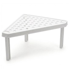 Kitchen Stackable Corner Shelf Insert Small Cupboard Organiser for Cups Plates