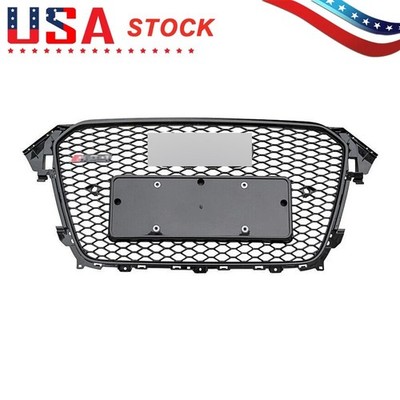 RS4 Style Honeycomb Front Mesh Grille Grill For Audi A4 S4 B8.5 2013-16 US STOCK