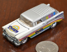 Hot Wheels 56 Chevy Nomad Peeps Delivery Loose Real Riders Rubber Tires White