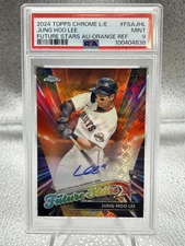 2024 Topps Chrome Logofractor Jung Hoo Lee Future Stars Orange Auto /25 PSA 9