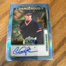 2026 Leaf Metal Baseball Charlie Sheen Wild Thing 3/8 Blue Prismatic Auto