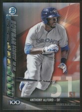 2017 Bowman Chrome Scouts Top 100 Refractors #BTP-51 Anthony Alford 115