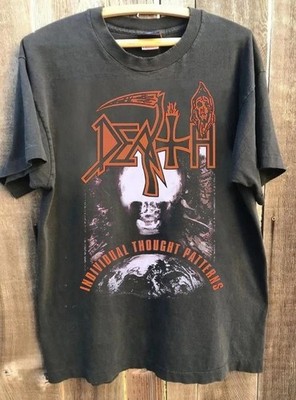 Death Individual Thought Pattenrns 90s Rock Band Charcoal T-shirt 