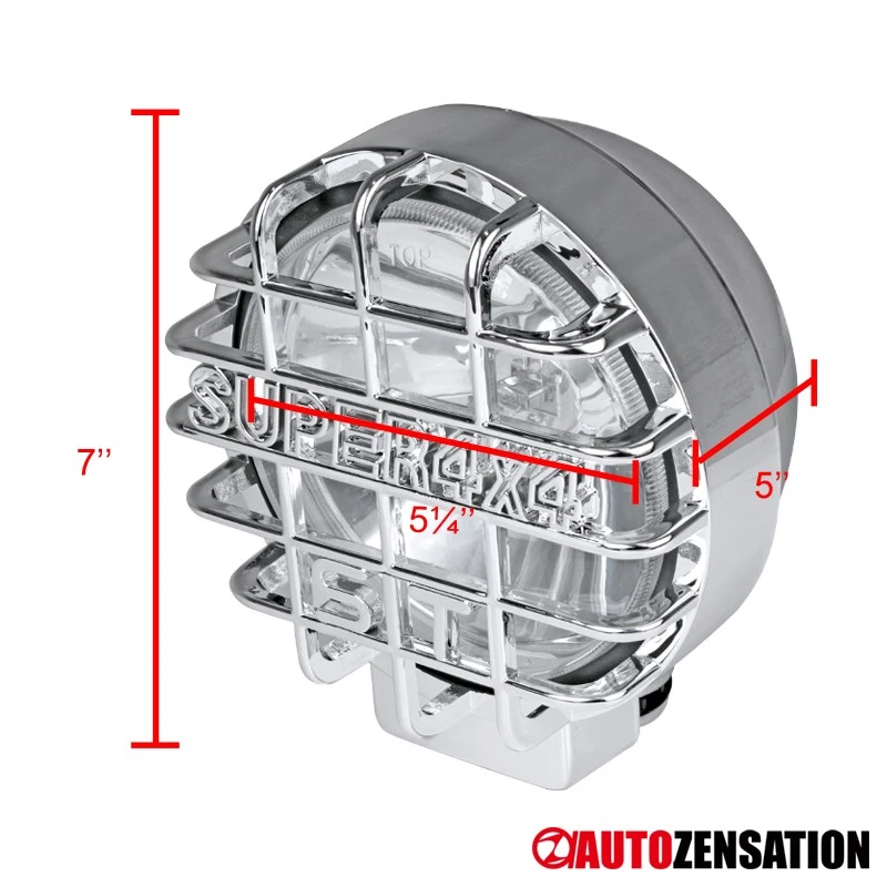 2PC 6" Round Clear Super 4x4 Off Road Bumper Working Fog Lights+Switch+Relay Kit - Изображение 2 из 4