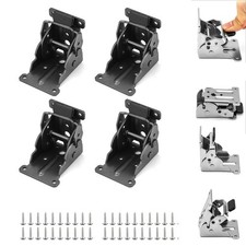 Self-Locking Folding Hinges for Furniture Legs Brackets 40 Screws Included 4 Pcs