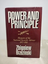 Power And Principle Zbigniew Brzezinski Hardcover Signed By Jimmy Carter, No COA