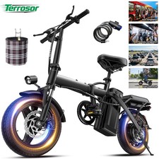 560W Peak Folding Electric Bike 48V For Adults Teens Lightweight Commuter E bike