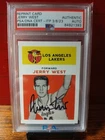 1961 FLEER Basketball #43 REPRINT RC JERRY WEST PSA/DNA AUTHENTIC AUTO LAKERS
