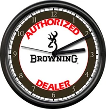 Browning Hunting Deer Elk  Hunter Rifle Gun Dealer Firearm Shop Sign Wall Clock