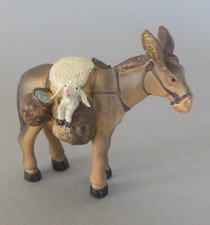Esel mit Lamm ca. 7,3 cm hoch für Krippenfiguren Größe 10 cm K507-19