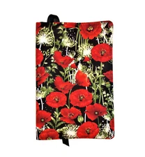LAST ONE! New Standard Size Paperback Book Cover Cheerful Poppies Print Fabric