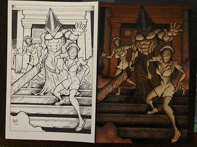 SILENT HILL PYRAMID HEAD Chris McJunkin 11x17 Original Art + PRINT SALE!