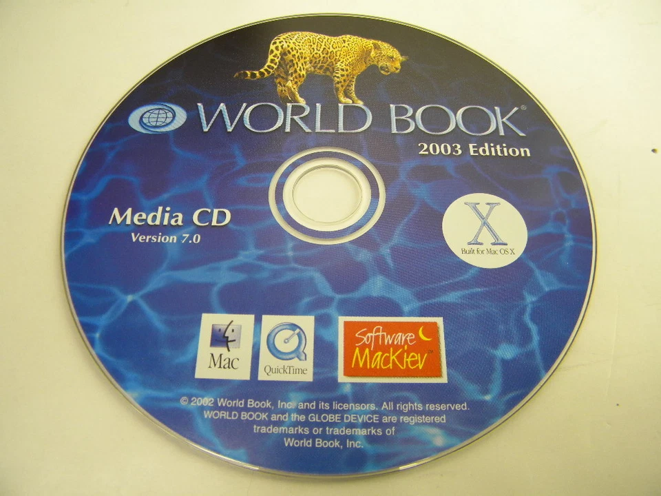 Macintosh OS-X Apple World Book 2003 Edition Media CD Computer Software 7.0 - Image 3 of 4
