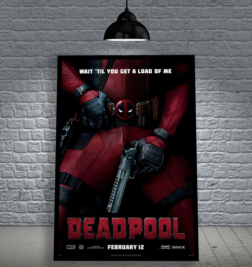 DEADPOOL (2016) RYAN REYNOLDS FRAMED MOVIE POSTER PRINT CINEMA A1 & 60X40CM