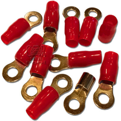 1020RG 10 Stück Ringöse rot - Kabelschuh Ringösen für 20mm² Kabel Powerkabel