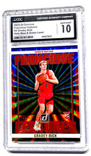 2023-24 Donruss Franchise Features 4 Gradey Dick Holo Blue & Green Laser CGC 10