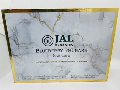 JAL Organics Blueberry & Rhubarb 5 Step Skincare System for Youthful Skin Wrinkl