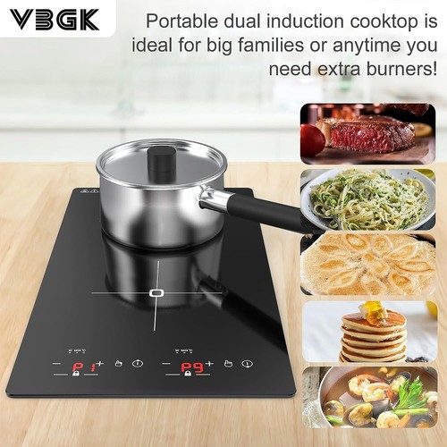 Induction Cooktop 2 Burner 110V Electric Cooktop Induction Cooker Touch ConTrol - Picture 2 of 9